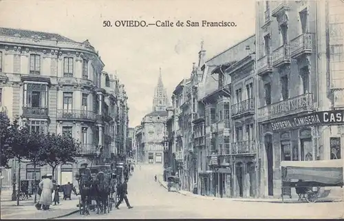 Oviedo, Calle de San Francisco, Sastreria Camiseria, incurvée