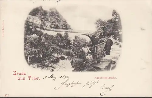 Le pont de Napoléon, qui a couru en 1898