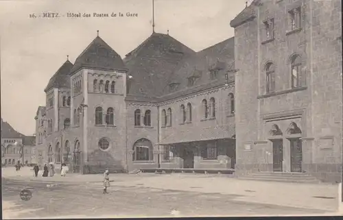 Metz, Hôtel des Postes de la Gare, non circulaire