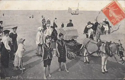 Berck-sur-Mer, Avant le Bain, Sur la Plage, circulé