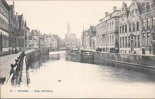 Bruges, Quai Spinola, non circulé