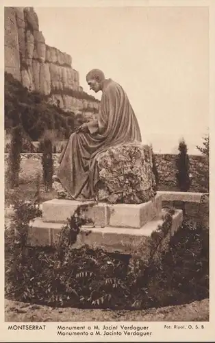 Montserrat, Monument a M. Jacint Verdaguers, non circulé
