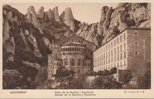 Montserrat, Absis de la Basilica i Escolania, non circulé