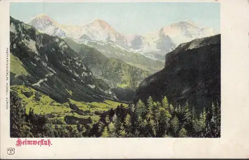 Interlaken, Heinwehfluh, Blick auf Eiger, Mönch und Jungfrau, ungelaufen