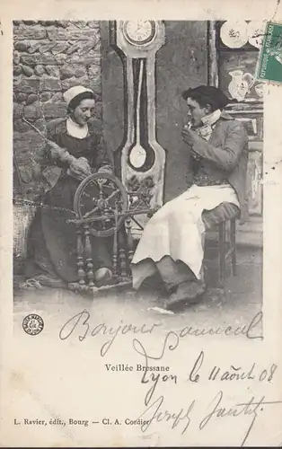 Lyon, Veillé Bressane, circulé 1908