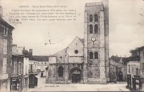 Gannat, Église Sainte Croix, circulé 1929