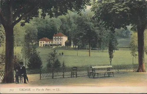 Uriage, Vue du Parc, circulé 1907