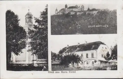Salutation de Marie Miséricorde, église, stylo Götweig, Cour Loreto, cour cour 1944