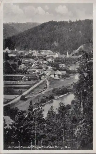 Sommerfrische Wegscheid am Kamp, Panoramaansicht, gelaufen 1942
