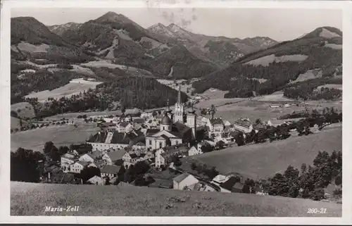 Mariazell, Panoramaansicht, gelaufen 1939