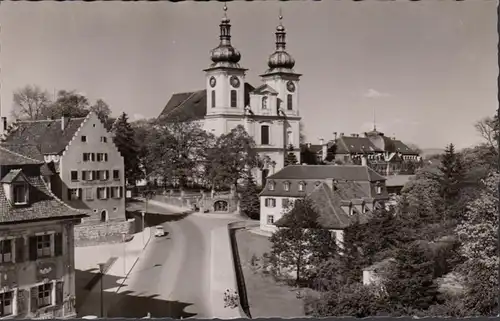 Donaueschingen, Blick zur Stadtkirche, ungelaufen