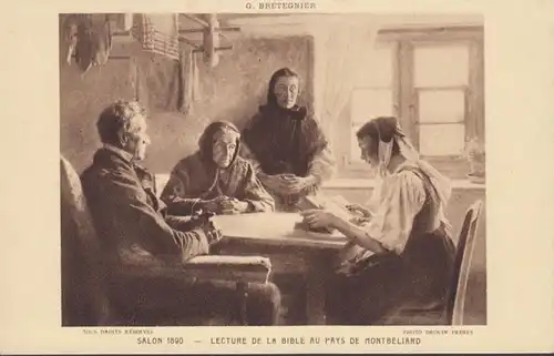 Lecture de la Bible au Pays de Montbéliard, non circulaire- date 1932
