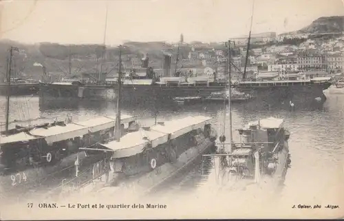 Oran, Le Port et le Quartier de la Marine, non circulaire