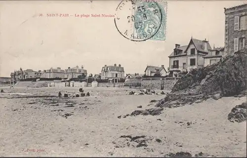 Saint-Pair-sur-Mer, La Plage Saint Nicolas, circulé 1907