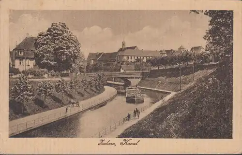 Zabern, Kanal , Schiff, gelaufen 1920