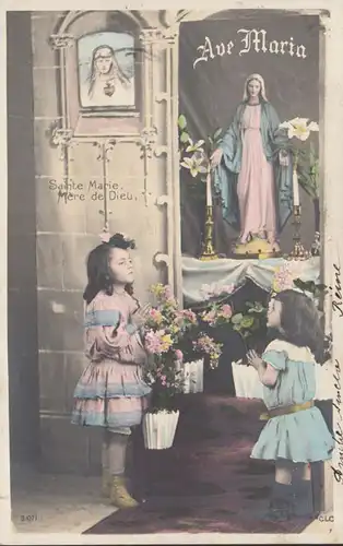 CPA Ave Maria, Sainte Marie, Mere de dieu, circulé 1906