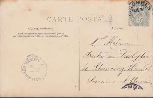 CPA Ave Maria, Vous etes benie entre, circulé 1906