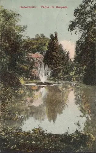 Badenweiler, partie dans le parc thermal, poste ferroviaire, couru 1907