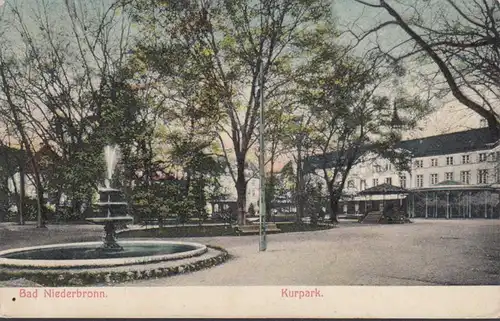 AK Bad Niederbronn, Kurpark, gelaufen 1909