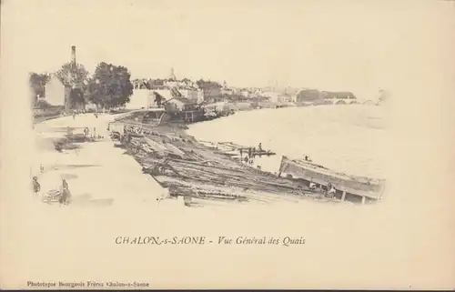CPA Chalon-sur-Saône, Vue Générale des Quai, circulé