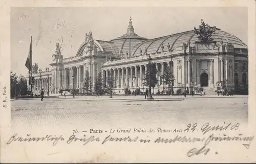 CPA Paris, Le Grand Palais des Beaux Arts, circulé 1903