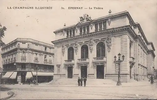 CPA Épernay, Le Théatre, circulé 1912