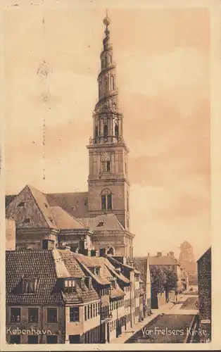 Kobenhavn, Vor Frelsers Kirke, gelaufen 1914
