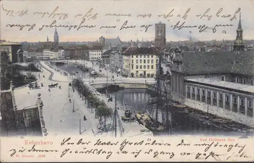 Kobenhavn, Ved Holmens Bro, gelaufen 1905