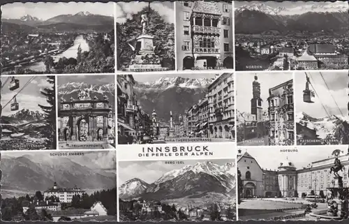 Innsbruck, Die Perle der Alpen, Mehrbildkarte, ungelaufen