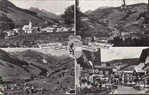 Salutations de vacances de Saalbach, Perle dans le Land de Salzbourg, carte multi-images, couru 196?
