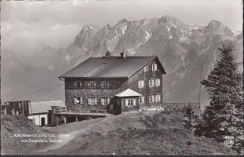 Haus im Ennstal, Krummholzhütte mit Dachstein, ungelaufen