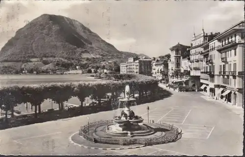 Tessin, Lugano, S. Salvatore e Fontana Bossi, gelaufen 1952