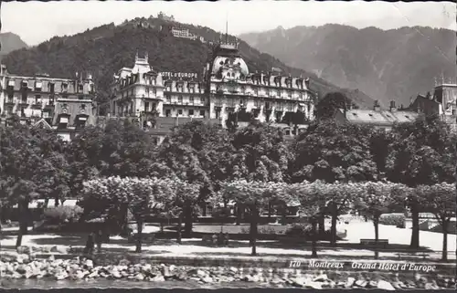 Montreux, Grand Hotel d'Europe, circulé 1954