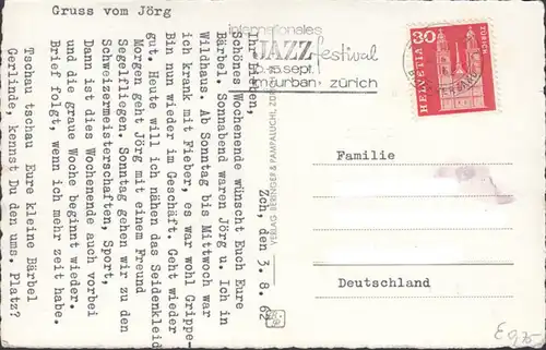 Schweiz, Zürich, Bellevueplatz, Großbildkarte, gelaufen 1962