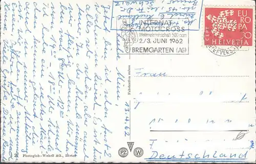 Schweiz, Zürich, Mehrbildkarte, gelaufen 1962