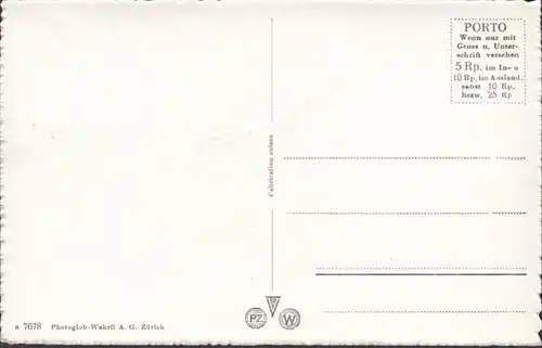 Suisse, Interlaken et la Vierge, incurvée