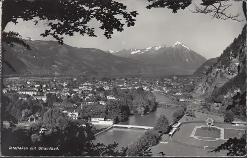 Schweiz, Interlaken mit Strandbad, gelaufen 1963