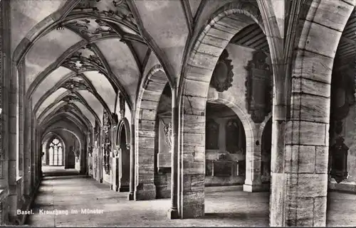 Basel, Kreuzgang im Münster, ungelaufen- datiert 1954