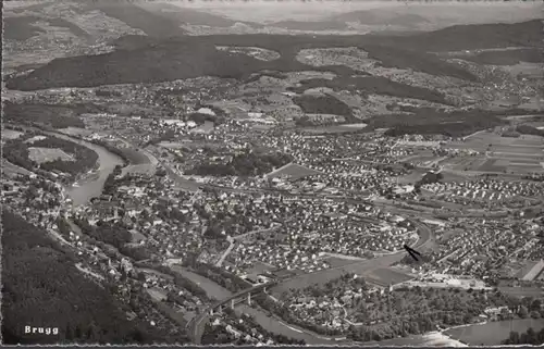 Aargau, Brugg, Fliegeraufnahme, ungelaufen