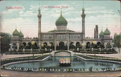Kobenhavn, Ny Koncertsal Tivoli, gelaufen 1908