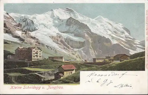 Bern, Kleine Scheidegg und Jungfrau, gelaufen 1906