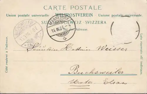 Bern, Kleine Scheidegg und Jungfrau, gelaufen 1906