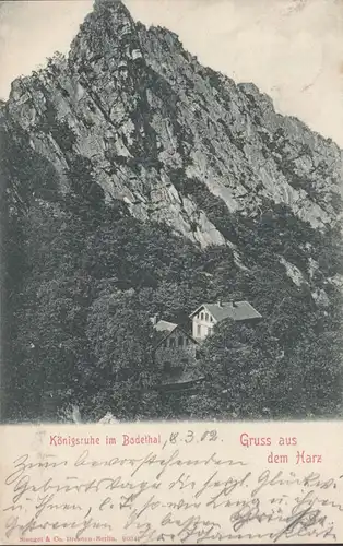 Le gourmand en résine, le repos royal dans la vallée de Bode, couru en 1902