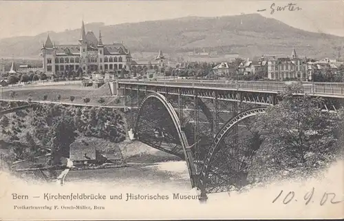 Bern, Kirchenfeldbrücke und Historisches Museum, ungelaufen- datiert 1902