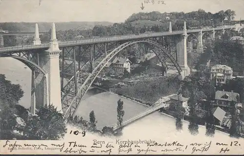 Bern, Die Kornhausbrücke, gelaufen 1902