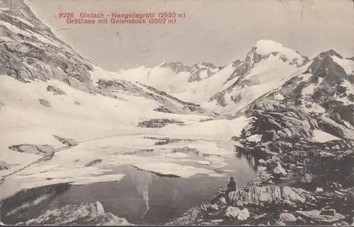 Obergoms, Gletsch, Naegelisgrätli, Grätlisee, Galenstock, gelaufen 1920