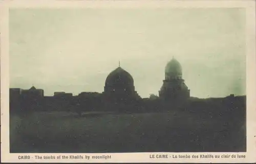 CPA Le Caire, La tombe des Khalifs au clair de lune, non circulé- daté 1927