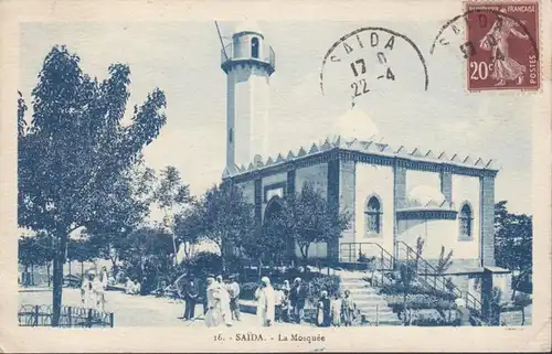 CPA Saïda, La Mosquée, circulé 1921
