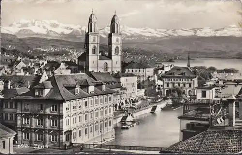 Zürich, Teilansicht, gelaufen 1955