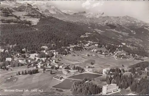 Valais, Crans-Montana, photos aériennes, incurvées